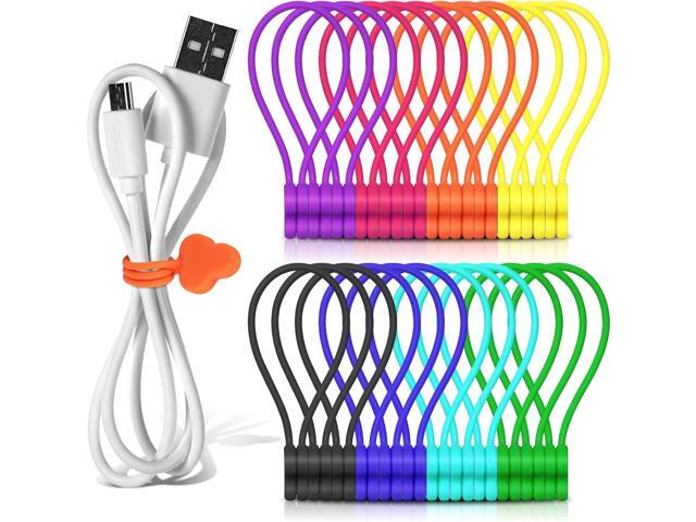 Reusable Magnetic Cable Organizer Twist Ties,24Pcs Cord Management Organizer Travel For Bundling And Organizing Cables Bookmark Fridge Magnet...