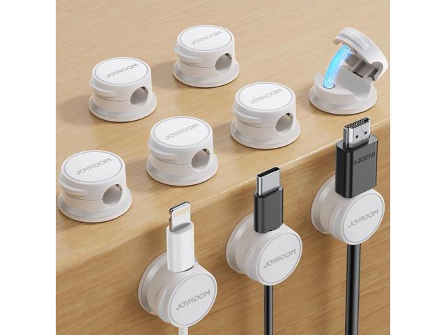 9 Pack Cable Management Cord Holder, JOYROOM Magnetic Cable Clips Adhesive Wire Hider, Cord Organizer for Desk Bedside Nightstand Table Desktop USB...
