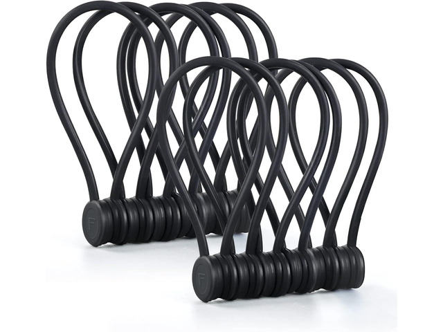 Magnetic Cable Ties Reusable Silicone Magnetic Cord Organizers for Bundling, Fridge Clips, Book Markers & More Assorted Colors for Efficient...