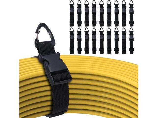 17 Inch Extension Cord Holder Organizer with Triangle Clips for Garage Organization and Storage, Adjustable Heavy Duty Storage Straps for Men...
