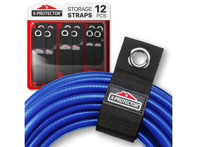 X-Protector Storage Straps - 12 PCS Pack - Heavy-Duty Extension Cord Holder Organizer for Garage Organization - Premium Cord Organizer for Work Van...