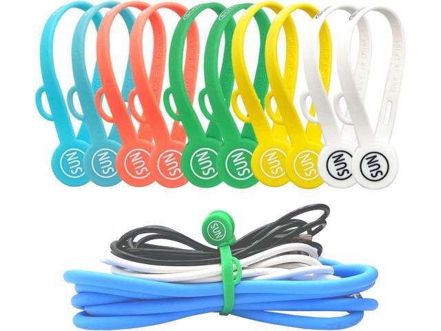 Magnetic Cord Organizers Twist Ties Magnet Clips Cable Cord Organizer Cord Wrap Keepers For Charging Cord Headphone Cord Holder Silicone Cable...