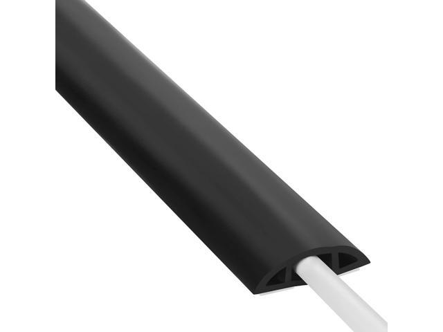 Floor Cord Cover 10ft, Cord Hider Floor Black, Floor Cable Management Prevent Cable Trips, Floor Cable Cover Wire Covers for Electric Power Cords,...