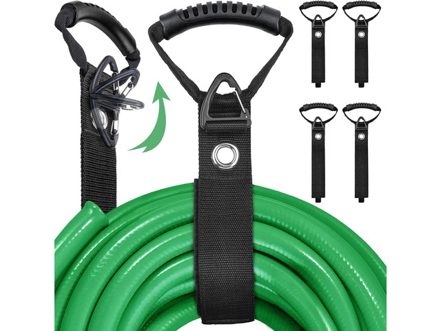 FOLIV 4PCS Storage Straps 3 in 1 Multifunction, Heavy Duty Storage Straps for Cables and Ropes, Extension Cord Organizer with Handle for Pool...