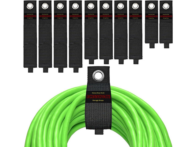 UCINNOVATE 10 Pack Extension Cord Holder, Heavy Duty Storage Straps, Extension Cord Organizer for Garage, Hook and Loop Extension Cord Organizer,...