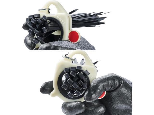 Set of 2 Zip Tie Organizer Holders with 20 Pcs of 8 inch Black Cable Ties for Zipties Arrangement, Wire Ties Keeper for Multi-Purpose Indoor and...