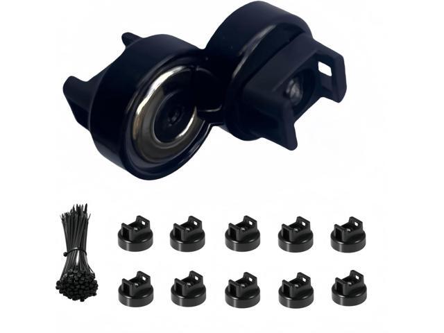 Heavy-Duty Magnetic Zip Tie Mounts,10Pcs Multipurpose Cable Holder with Nylon Cable Ties (50 Pieces) for Efficient Wire Management