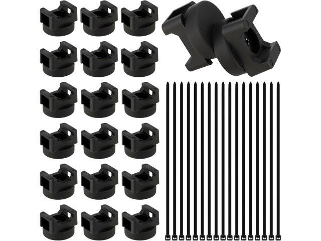 Magnetic Cable Clips Zip Tie Mount Base, Include 20 Pcs 20mm Magnetic Wire Cable Holders with 100 Pcs Heavy Duty Zip, Multipurpose Cable Ties...