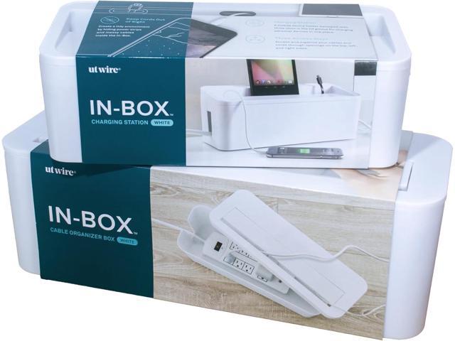 in-Box Cable Box Set with Extra Large Surge Protector Concealer Cable Management for Under Desk and Mobile Charging Station Power Strip Organizer...
