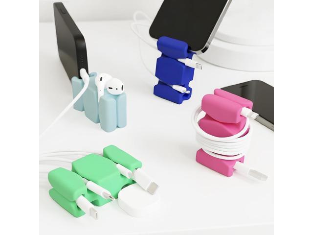 CordBrick Steel Weighted Cord Holder, Cord Wrap, Phone Accessory, Stocking Stuffer for Men, Adults, College Students. Nightstand, Desk Travel...