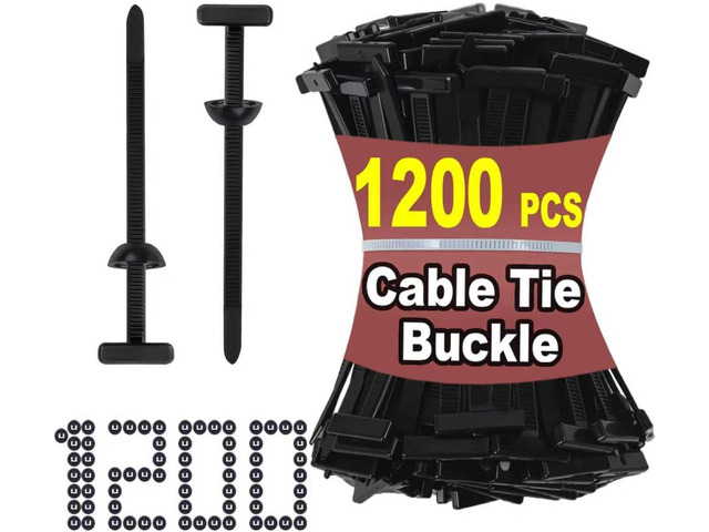 Cable Tie Buckle 1200 PCS (1200 Straps +1200 Buckles)- Nylon Universal Zip Lock pro Cable Ties for Heavy Duty, Self-Locking Zip Ties Holder for Car...