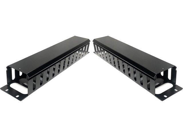 AEONS 2U Cable Management Horizontal Cable Manager Rack Mount Server Cabinet Manager Plus Cover 2-Pack