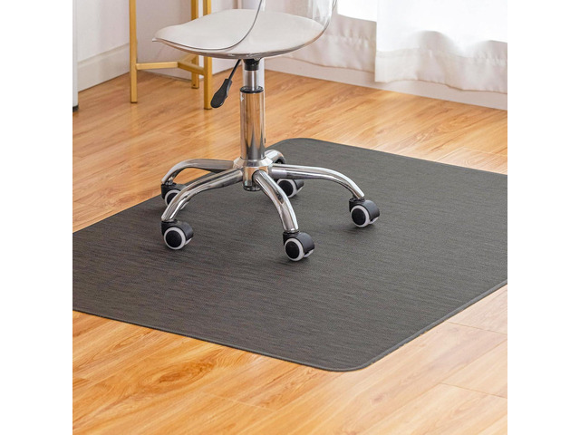 Office Chair Mat for Hardwood Floor Under Desk Computer Rolling Chair Mat for Wood/Tile Floor Non-Slip Heavy Duty Desk Rug PVC Plastic Hard Floor...