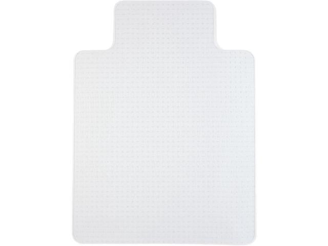 Staples Office Chair Mat, Clear Floor Mats with Lip, Flat-Pile Carpets, Extended Under-Desk Coverage, 48 x 36 Inch, Smooth Glide