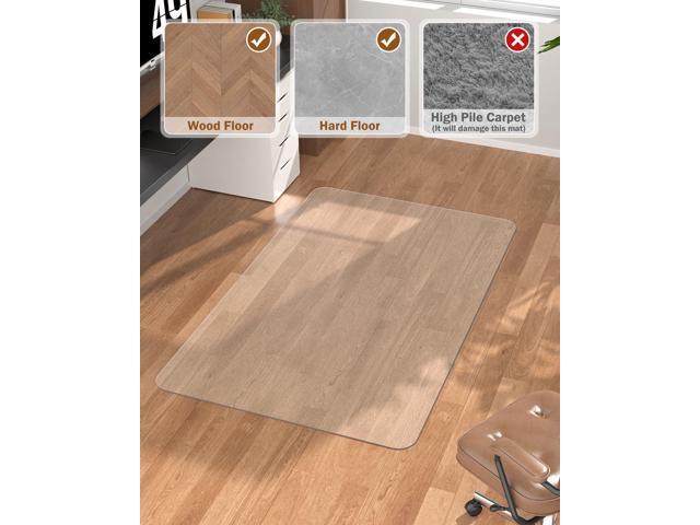 Blvornl Frosted Clear Chair Mat for Hardwood Floor, 32.3'*53' Hard Material Office Chair Mat, Memory Plastic Computer Chair Pad for Rolling Chairs,...