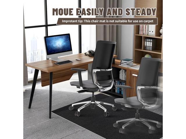 Office Chair Mat - for Hardwood Floors, Large Non-Slip Easy-Clean Floor Protection Blanket (Black, 48 x 36in).