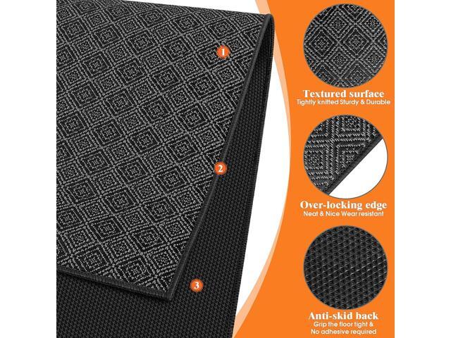 KMAT Office Chair Mat, 36x48in Heavy Duty Hardwood/Tile Floor Protector, Floor Mat Computer Desk Mat for Rolling Chairs, Work, Study, Office, Black