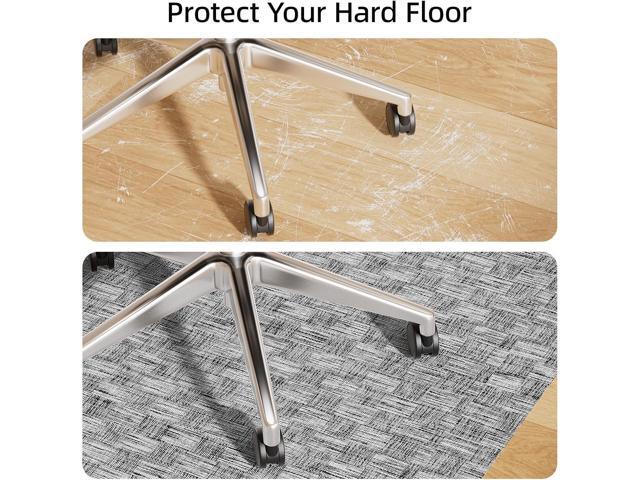 Yecaye Office Chair Mat for Hardwood Floor,30' x 48' Under Computer Desk Floor Protects for Rolling Chair,Non Slip PVC Woven Gaming Chair Mat,Not...