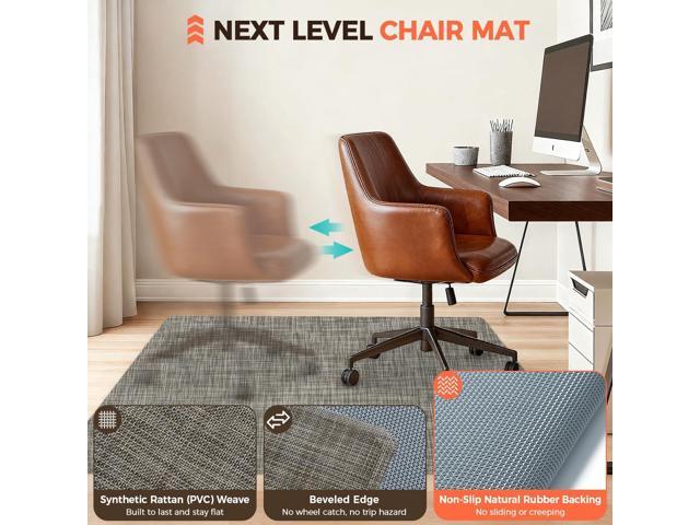 BAGAIL Office Chair Mat for Hardwood Floor, 35'x47' Heavy Duty Computer Chair Mat - Fast Flat & Smooth Glide - Non-Slip Desk Chair Floor Protector...