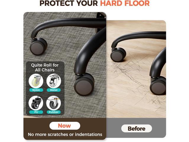 BAGAIL Office Chair Mat for Hardwood Floor, 35'x47' Heavy Duty Computer Chair Mat - Fast Flat & Smooth Glide - Non-Slip Desk Chair Floor Protector...