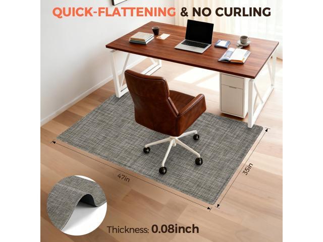BAGAIL Office Chair Mat for Hardwood Floor, 35'x47' Heavy Duty Computer Chair Mat - Fast Flat & Smooth Glide - Non-Slip Desk Chair Floor Protector...