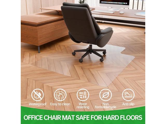 Office Chair Mat for Hardwood Floor, 53' x 45' Clear Desk Chair Mat for Hard Floors, Easy Glide Computer Chair Floor Mat for Home Office Rolling...