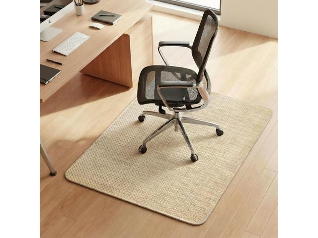 Aothia Textilene Chair Mat for Hardwood Floors - Heavy Duty Non-Slip Desk Floor Protector, Durable PVC & Polyester Blend, Easy to Clean, Ideal for...