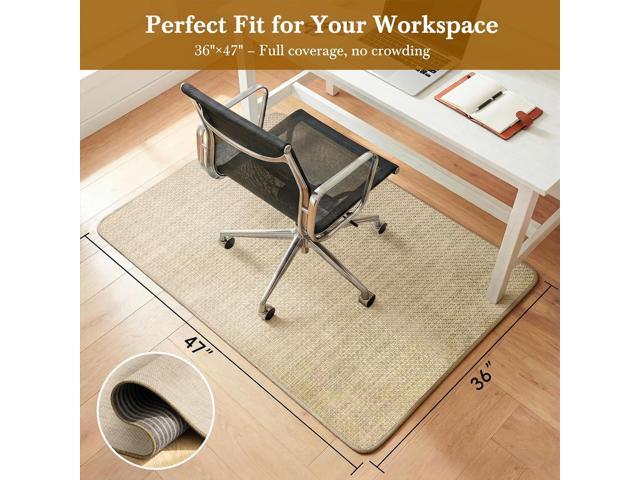 Aothia Textilene Chair Mat for Hardwood Floors - Heavy Duty Non-Slip Desk Floor Protector, Durable PVC & Polyester Blend, Easy to Clean, Ideal for...