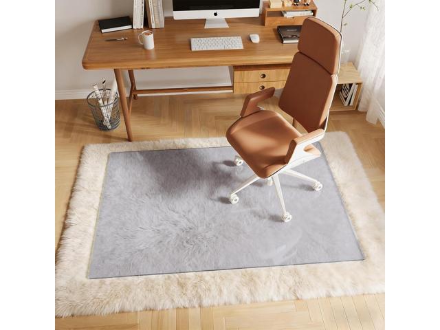 Glass Chair Mat, 36'x55' Heavy Duty Office Chair Mat for Carpet, Grey Carpet Protector Mat for Office Chair, Hides Dirt/Fur Better, Noise-Free...