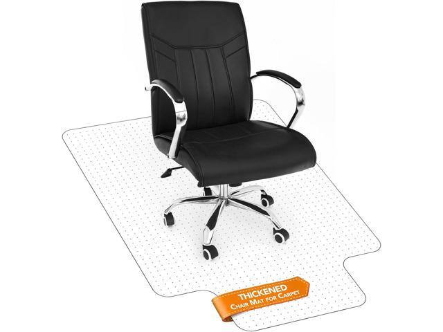 Thickened Chair Mat for Carpet- Low Pile Carpet Protector for Office Computer Desk Chair. Heavy Duty Desk Chair Mat for Carpeted Floors. Clear...