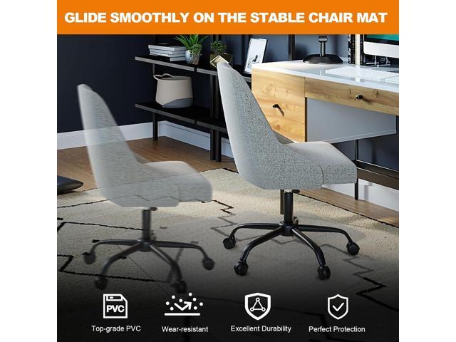 Thickened Chair Mat for Carpet- Low Pile Carpet Protector for Office Computer Desk Chair. Heavy Duty Desk Chair Mat for Carpeted Floors. Clear...