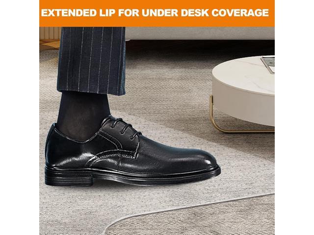 Thickened Chair Mat for Carpet- Low Pile Carpet Protector for Office Computer Desk Chair. Heavy Duty Desk Chair Mat for Carpeted Floors. Clear...