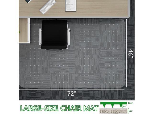 Extra Large Office Chair Mat for Carpet, 46' x 72' Clear Desk Chair Mat for Low Pile Carpeted Floors- Easy Glide Plastic Floor Mat for Office Chair...