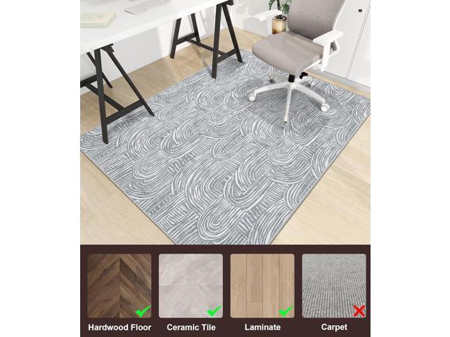 chakme Office Chair Mat for Hardwood Floor, 48'x36' Easy Glide Computer Desk Mat Protector for Rolling Chair Under Desk Rug Nonslip Backing,...