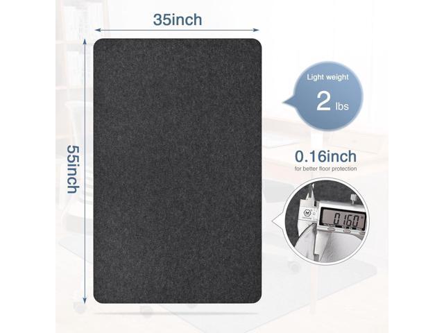 Placoot Desk Chair Mat for Hardwood Floor & Tile 55'x35' Office Chair Mat for Rolling Chairs Large Anti-Slip-Recyclable Material Computer Chair Rug...