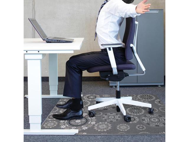 AiBOB Chair Mat for Carpeted Floors, Premium Quality Hard Material, Office Floor Mats for Computer Desk on Carpet, Easy Gride for Chairs, 36x48 Multi