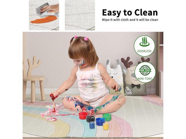 WASJOYE Office Chair Mat for Carpet, 36' Round Clear Home Carpet Chair Mat Protector Cover with Non-Slip Studded for Computer Desk Rolling Chair