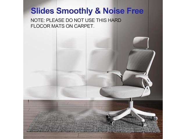 Delamu Office Chair Mat for Hardwood Floor, 35'×47' Non-Slip Woven PVC Computer Desk Chair Mat, Heavy Duty Hard Floor Protector for Rolling Chairs,...