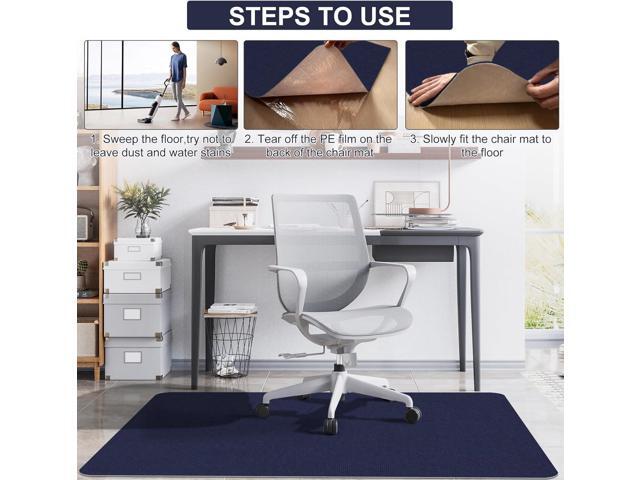 Office Chair Mat for Hardwood Floor - Anti-Slip Floor Protector, Desk Chair Mat, Low-Pile Rug, Gaming Rolling Chair MatMulti-Purpose Floor...