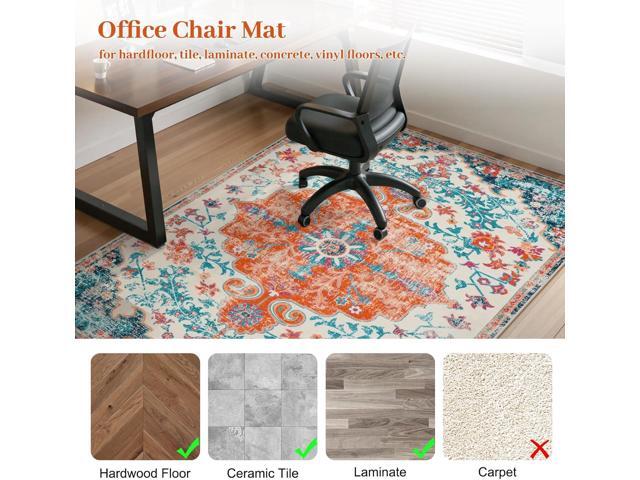 Anidaroel 48'x60' Office Chair Mat for Hardwood Floor, Desk Chair Mats for Hard Floors, Office Rug for Rolling Chair, Easy Glide Desk Floor Mat,...