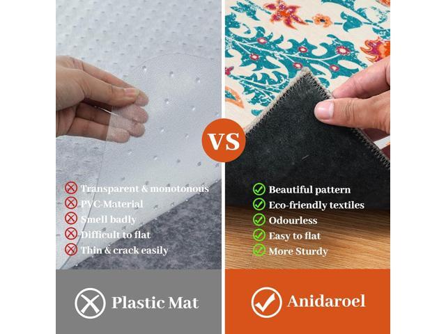 Anidaroel 48'x60' Office Chair Mat for Hardwood Floor, Desk Chair Mats for Hard Floors, Office Rug for Rolling Chair, Easy Glide Desk Floor Mat,...