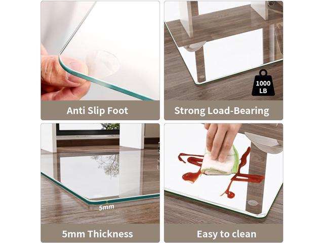 VOOBANG 40'x47' Tempered Glass Desk Chair Mat for Carpet, Glass Office Chair Mat - 5mm Thickness, Smooth Rolling, Scratch-Resistant, Clear...