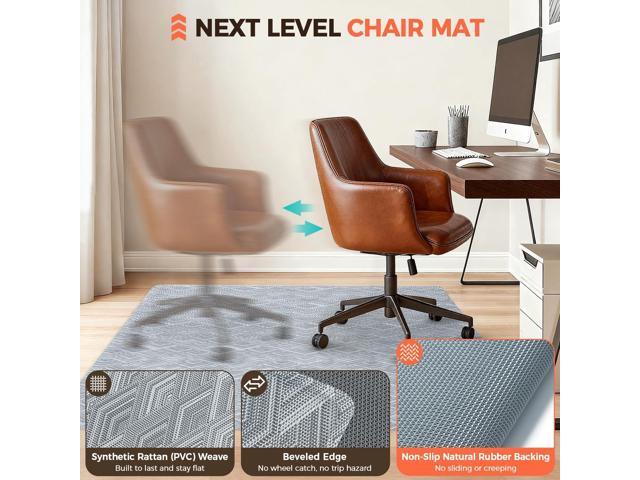 BAGAIL Office Chair Mat for Hardwood Floor, 35'x47' Heavy Duty Computer Chair Mat - Fast Flat & Smooth Glide - Non-Slip Desk Chair Floor Protector...
