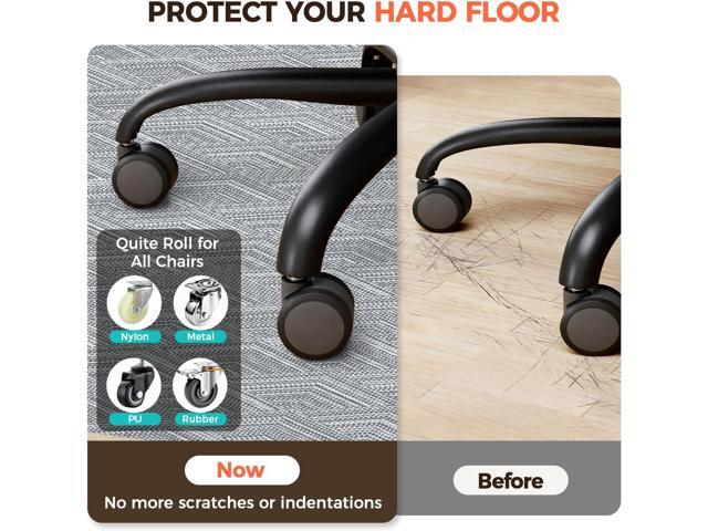 BAGAIL Office Chair Mat for Hardwood Floor, 35'x47' Heavy Duty Computer Chair Mat - Fast Flat & Smooth Glide - Non-Slip Desk Chair Floor Protector...