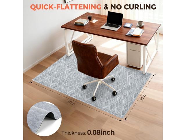 BAGAIL Office Chair Mat for Hardwood Floor, 35'x47' Heavy Duty Computer Chair Mat - Fast Flat & Smooth Glide - Non-Slip Desk Chair Floor Protector...