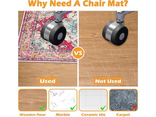 3×4ft/36×48in Chair Mat for Hardwood Floor, Office Desk Anti-Slip Chair Mats for Hard Floors, Computer Gaming Chair Mat, Under Desk Rug Protector...