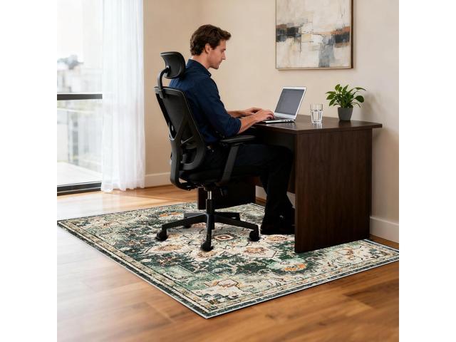 Heavy-Duty Chair Mats for Hardwood Floors & Carpet,Non-Slip Desk Chair Mat Protects Wood & Tile,Office Chair Mat for Carpet, Under Desk Rug for...
