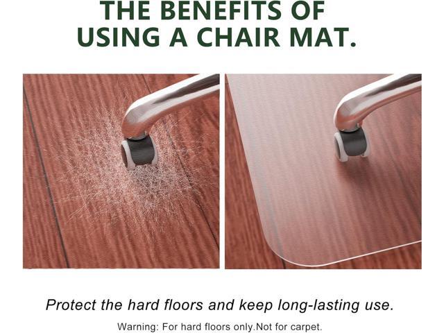 FuturHydro Chair Mat for Hardwood Floor, 30' x 48' Clear Anti-Slip Computer Desk Chair Floor Mat, Easy Glide, Transparent Mats for Office, Home and...
