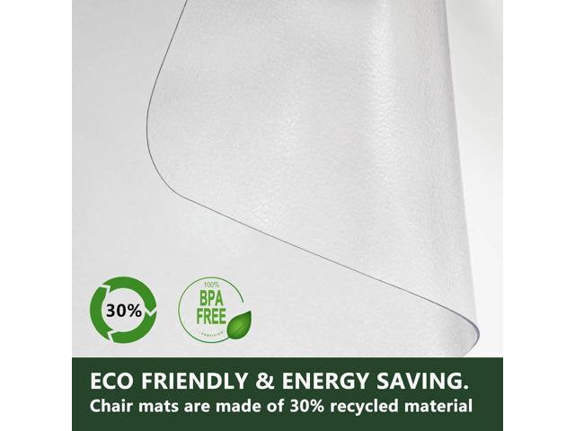 FuturHydro Chair Mat for Hardwood Floor, 30' x 48' Clear Anti-Slip Computer Desk Chair Floor Mat, Easy Glide, Transparent Mats for Office, Home and...