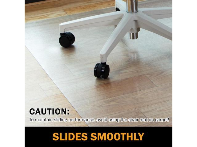 Office Chair Mat, 36' x 36' Chair Mat for Hard Floors, 0.08' Thicker Non-Slip Hard Floor Protector Desk Mat for Home, Waterproof Vinyl Floor Mat...